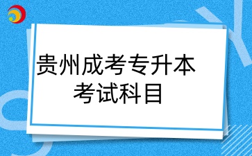 貴州成考專升本考試科目